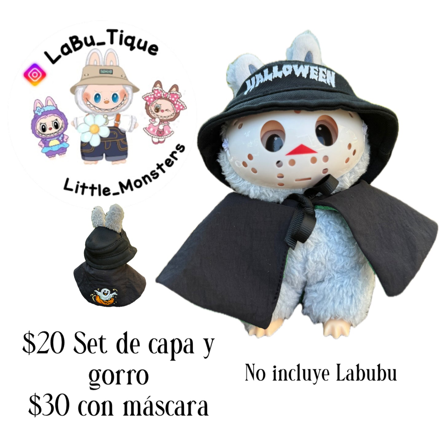 Ropa Halloween Labubu (no incluye Labubu)