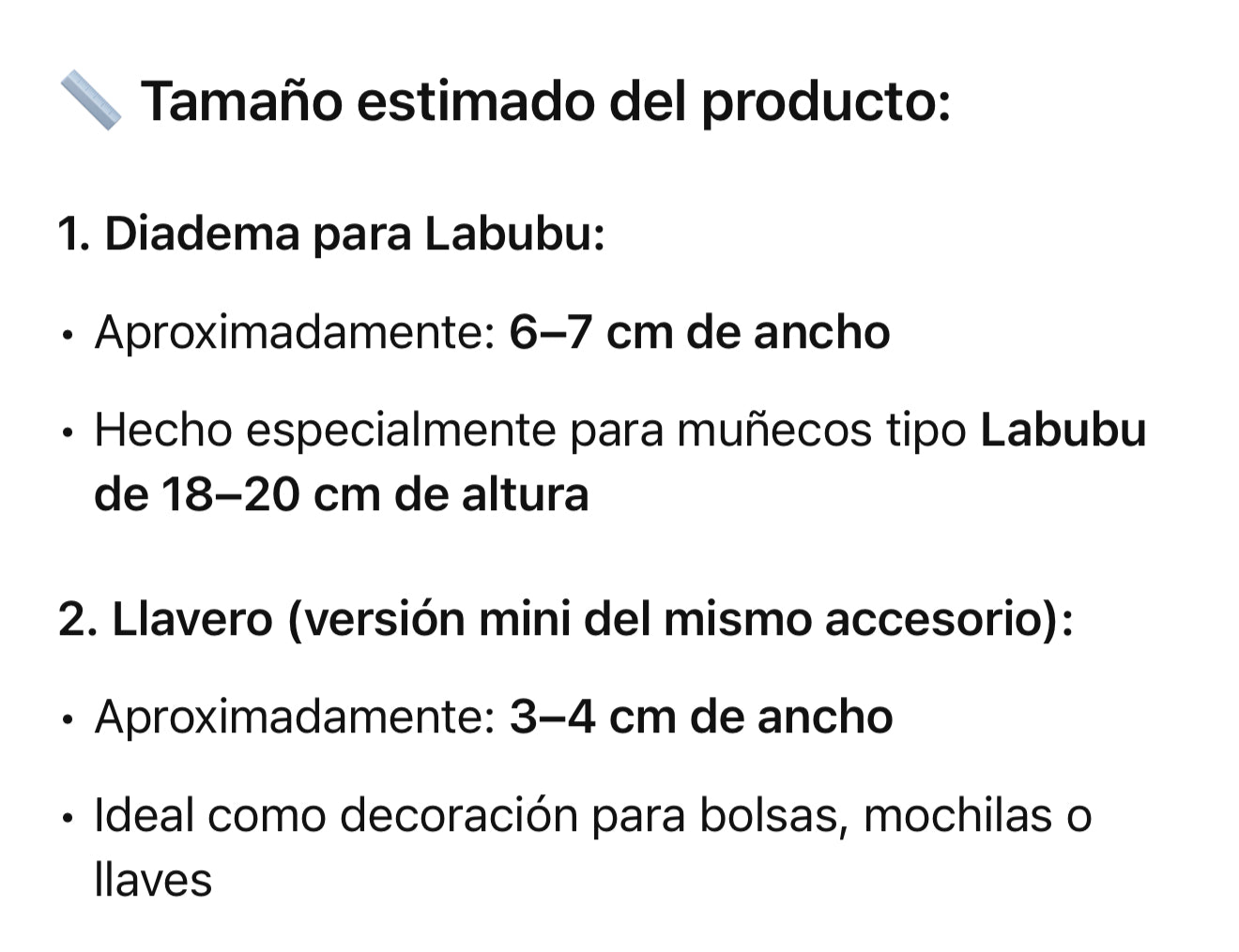 Diadema de Orejas  para Labubu